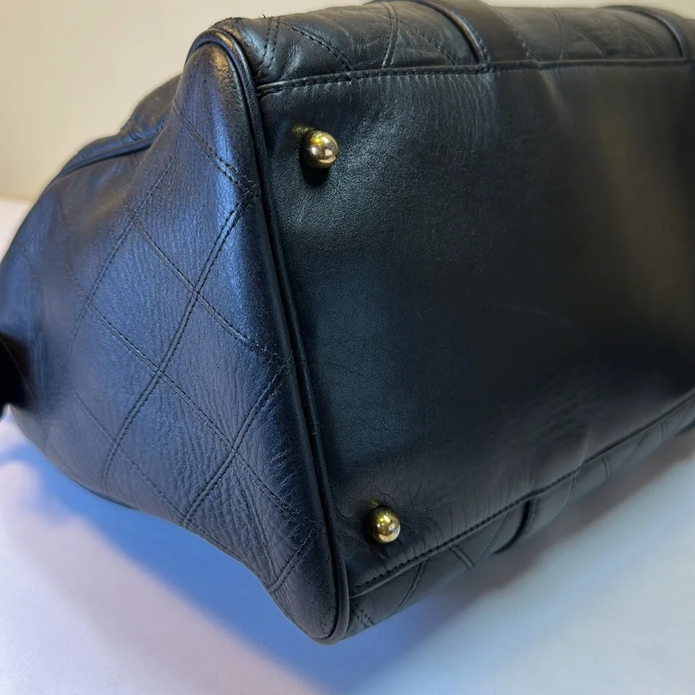 CHANEL Boston Bag Diamond Stitch Calfskin  Made in Italy, Chanel Dustbag, COA - Picture 11 of 15